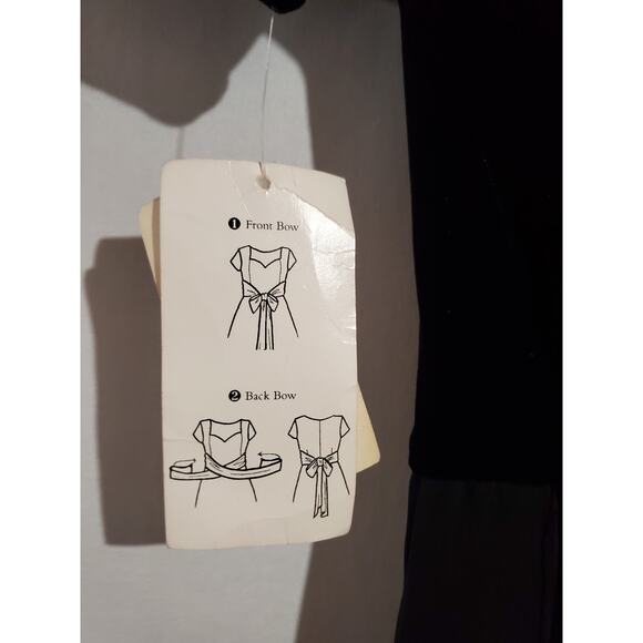 Vtg 90s CDC NWT Velvet Chiffon Tieback Jumpsuit Size 10 Whimsigoth Grunge Black - Picture 6 of 12